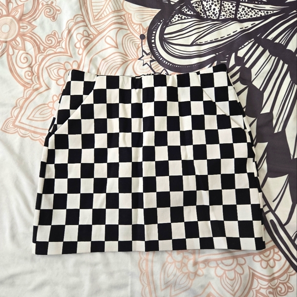 NWOT ZARA checkered skirt - Picture 1 of 4